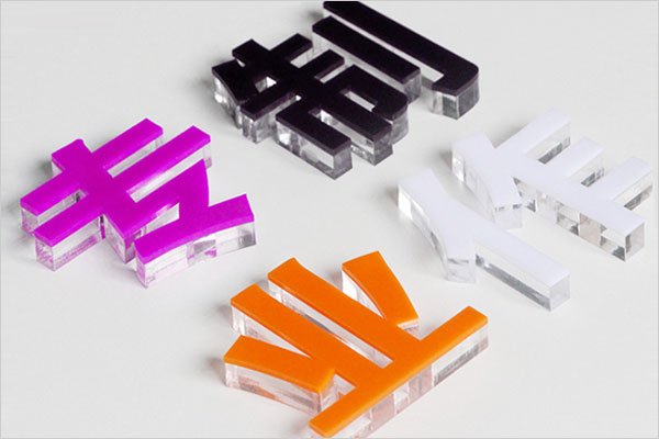 廣告雕刻機(jī)加工水晶字展示